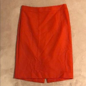 J.Crew No 2 Pencil Skirt Wool Burnt Orange Sz 4 🍊